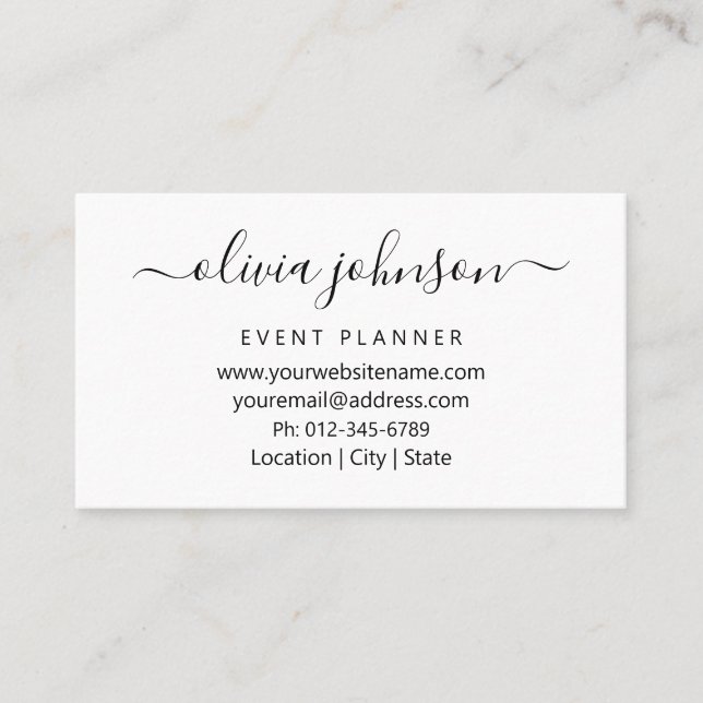 Professional Business Card  | Logo Photo on Back (Front)