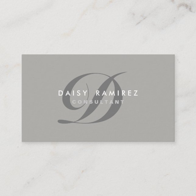 Professional Business Card Modern Monogram (Front)