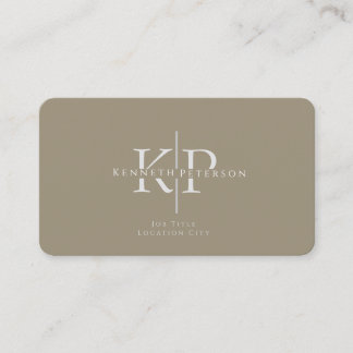 Professional Business Card Monogram Initials