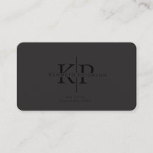 Professional Business Card Monogram Initials