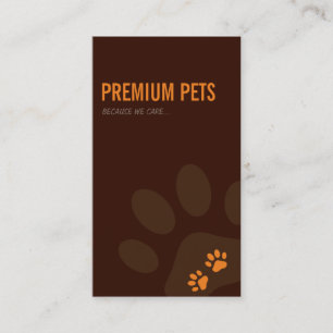 PROFESSIONAL BUSINESS CARD pet care orange