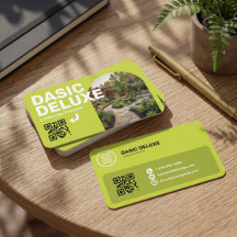 Professional business card with Logo and QR code