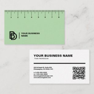 Professional Business Card with Ruler (cm)