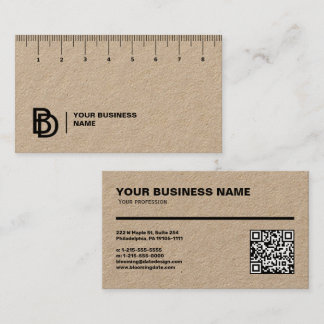 Professional Business Card with Ruler (cm)