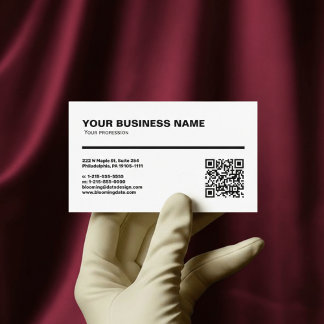 Professional Business Card with Ruler (cm)