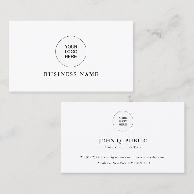 Professional Business Cards Add Company Logo Here (Front/Back)