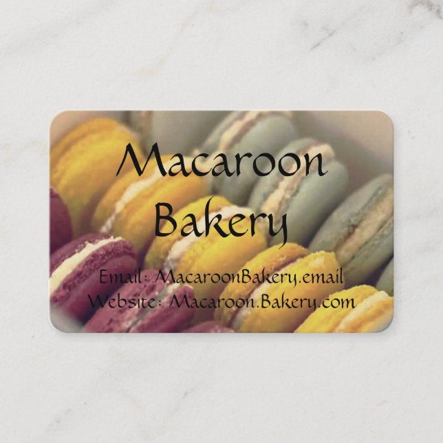 Professional Business Cards - Macaroon Bakery (Front)