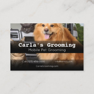 Professional Business Cards Mobile Pet Grooming
