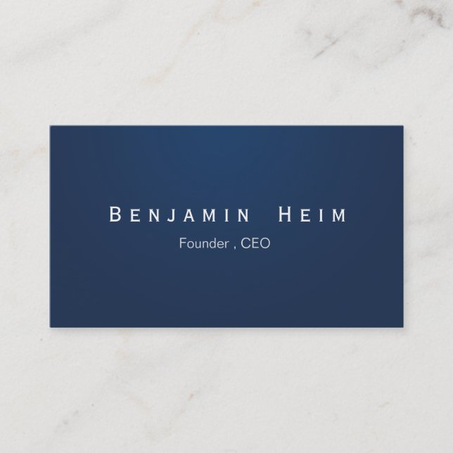 Professional business cards Navy Blue (Front)