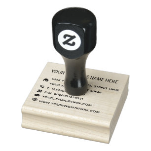 Professional Business Company Address Personalised Rubber Stamp