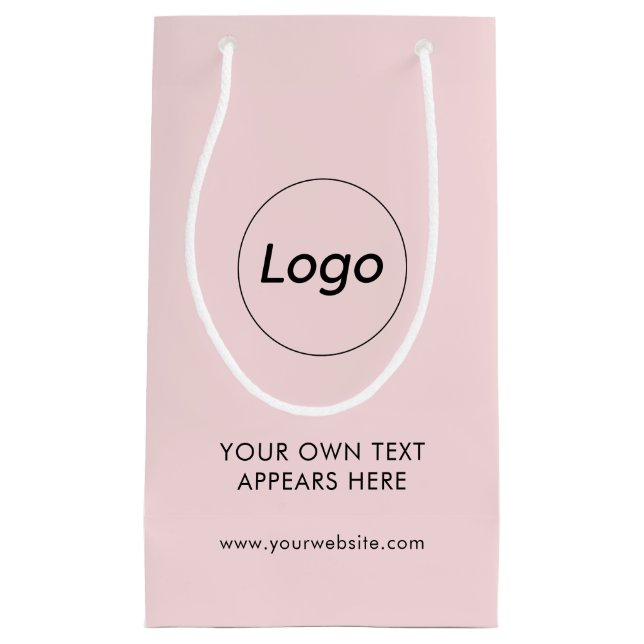 Professional Business Company Blush Pink Small Gift Bag (Front)