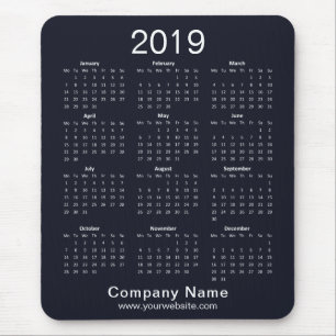 Professional Business Company Calendar Mouse Mat