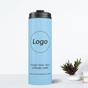 Professional Business Company Corporate Logo Blue Thermal Tumbler