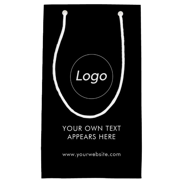 Professional Business Company Corporate Logo Small Gift Bag (Front)