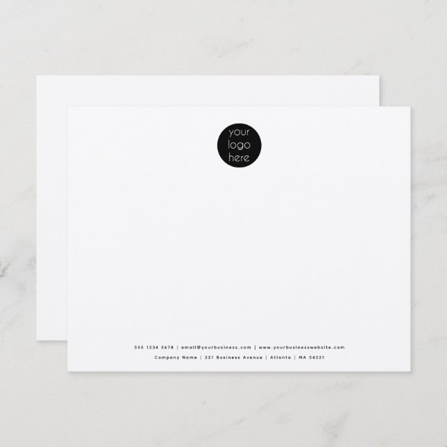 Professional Business Company Logo Rustic Kraft Card (Front/Back)