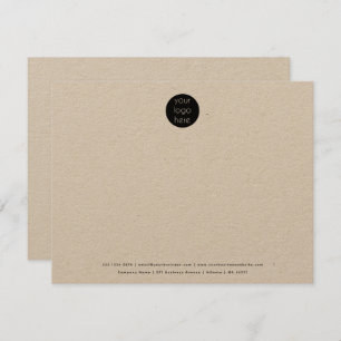 Professional Business Company Logo Rustic Kraft Card