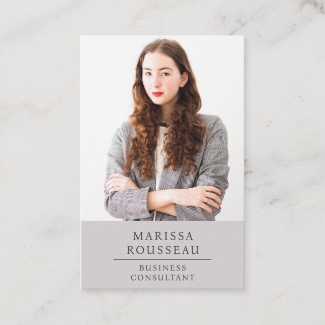 Professional Business Consultant Photo Card (Front)