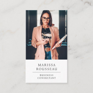 Professional Business Consultant Photo QR Code Card