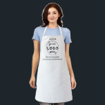 Professional Business Custom Logo  Apron<br><div class="desc">Stylish minimalist and professional design with a modern solid colour style in white. The versatile template can easily be updated with name, company logo and slogan or info. If you need any assistance please feel free to contact me using the message button on the product page. I am happy to...</div>