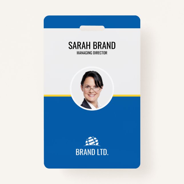 Professional Business Employee ID ID Badge (Front)