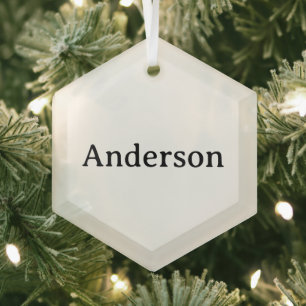 Professional Business Glass Hexagon Tree Decoration