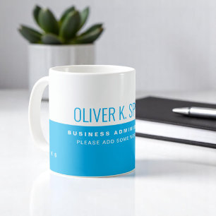 Professional (business) Half-sky-blue Half-white  Coffee Mug