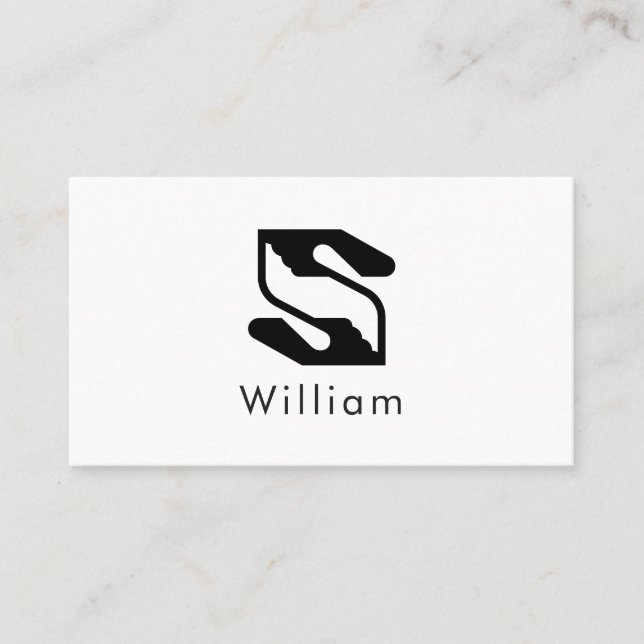 Professional Business Handshake Letter S Card (Front)