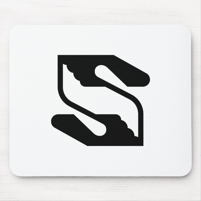 Professional Business Handshake Letter S Mouse Mat (Front)