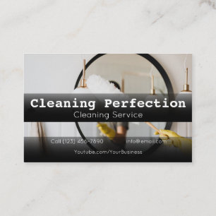 Professional Business Home Cleaning Service Business Card