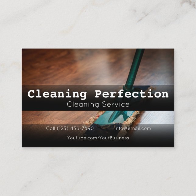 Professional Business Home Cleaning Service Card (Back)