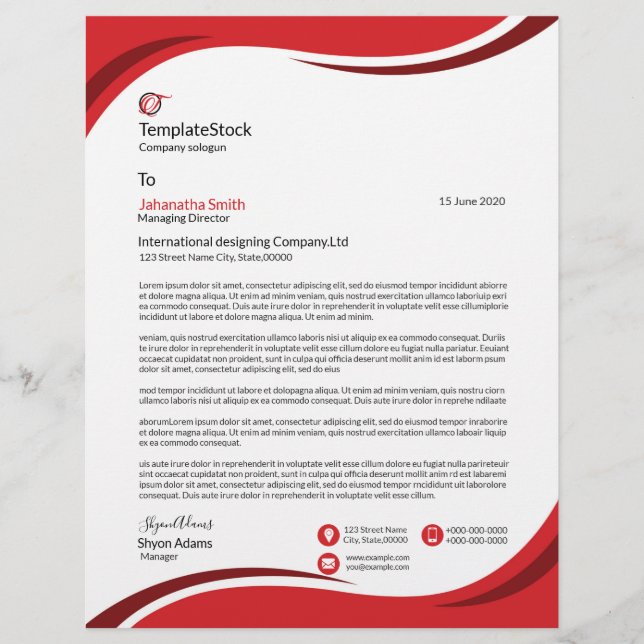 Professional Business Letterhead (Front)