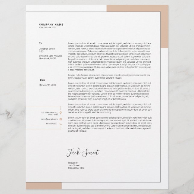 Professional Business Letterhead (Front)