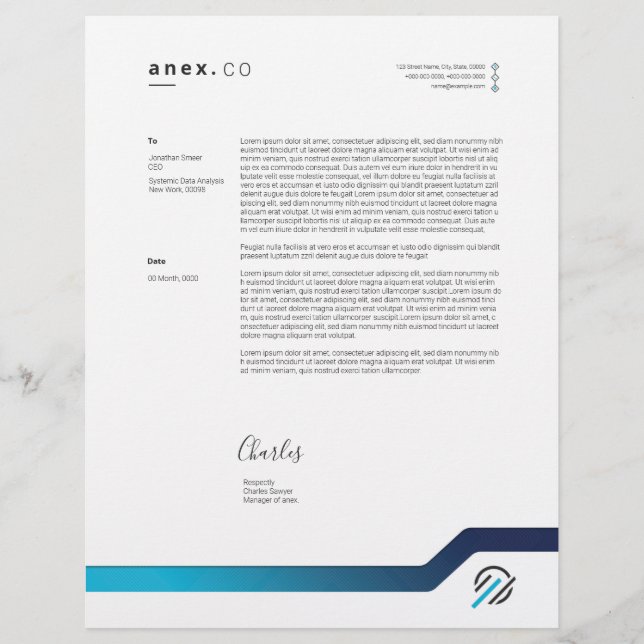 Professional Business Letterhead (Front)