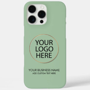 Professional Business Logo and Text Company Green iPhone 16 Pro Max Case
