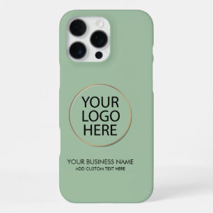 Professional Business Logo and Text Company Green iPhone 16 Pro Max Case