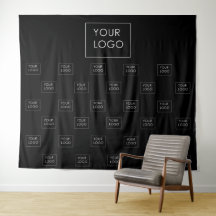 Professional Business Logo Black Fair Backdrop