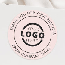 Professional Business Logo Blush Pink Thank You