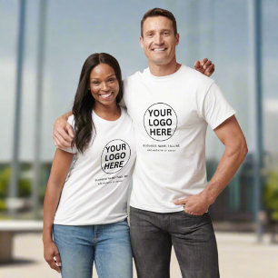 Professional Business Logo & Branded Text Uniform T-Shirt