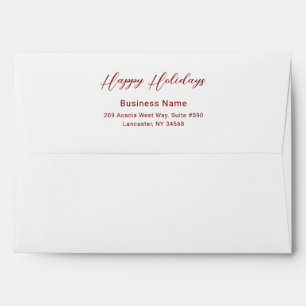 Professional Business Logo Christmas Lined Envelope