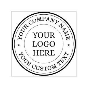 Professional Business Logo Company Name Self-inking Stamp