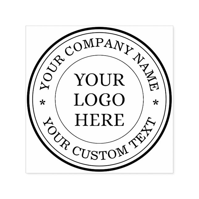 Professional Business Logo Company Name Self-inking Stamp (Design)