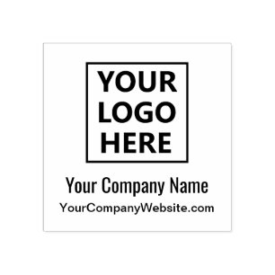 Professional Business Logo Company Name Website Rubber Stamp