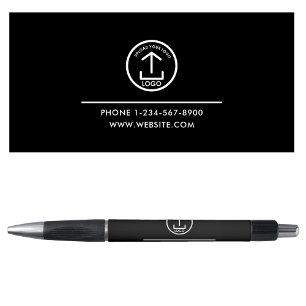 Professional Business Logo Contact Details Black