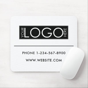 Professional Business Logo Contact Details Simple Mouse Mat