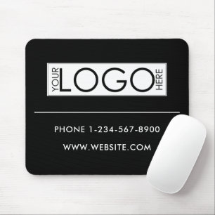 Professional Business Logo Contact Details Simple Mouse Mat