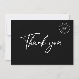 Professional Business logo Customisable Modern Thank You Card