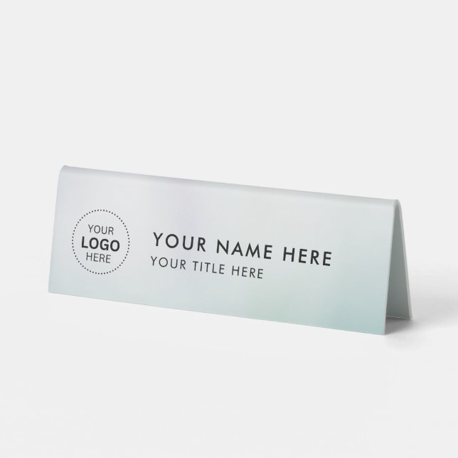 Professional business logo Desk Nameplate (Back)