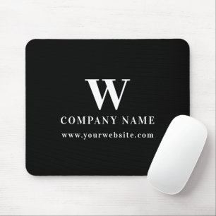 Professional Business Logo Monogram Name Website Mouse Mat