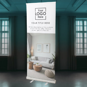 Professional Business Logo Promotional Photo Retractable Banner