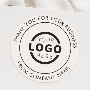 Professional Business Logo Promotional Thank You Classic Round Sticker
